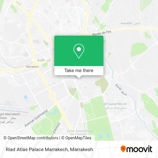 Riad Atlas Palace Marrakech map