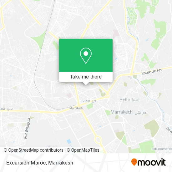 Excursion Maroc map