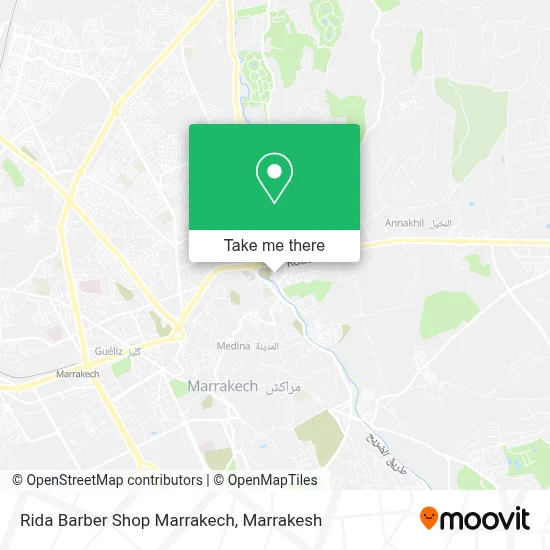 Rida Barber Shop Marrakech map
