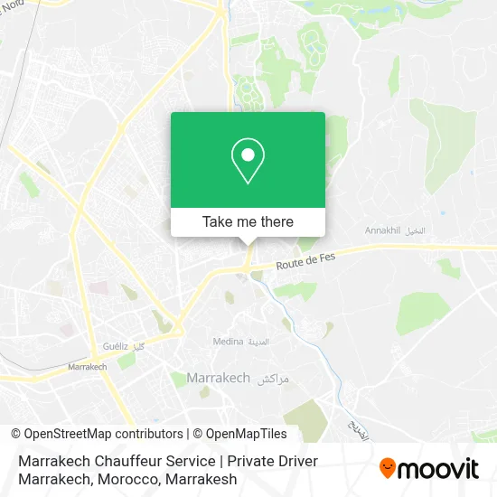 Marrakech Chauffeur Service | Private Driver Marrakech, Morocco map