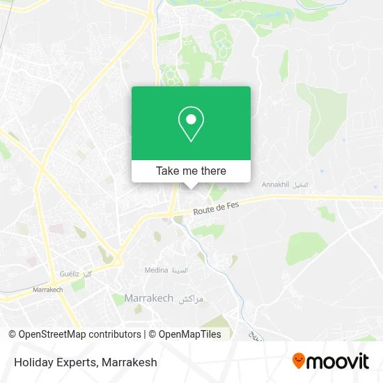 Holiday Experts map