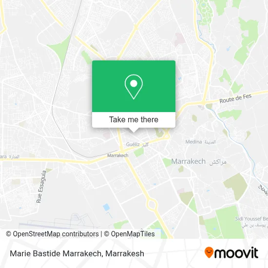 Marie Bastide Marrakech map