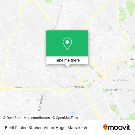 Beldi Fusion Kitchen Victor Hugo map