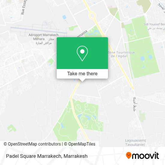 Padel Square Marrakech map