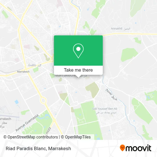 Riad Paradis Blanc map