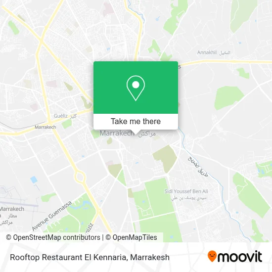 Rooftop Restaurant El Kennaria map
