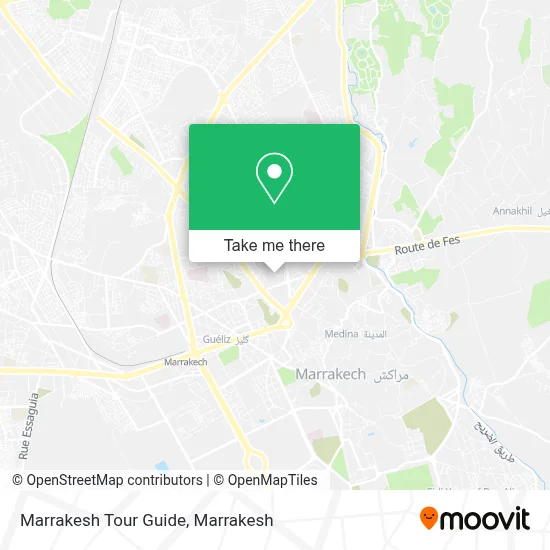 Marrakesh Tour Guide map