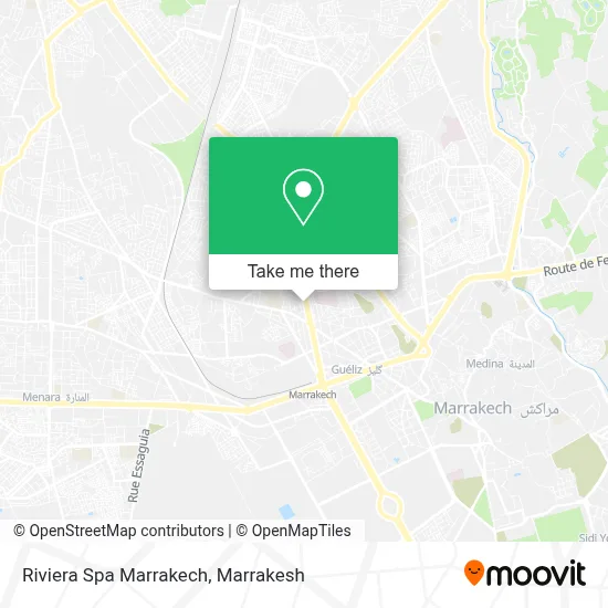 Riviera Spa Marrakech map