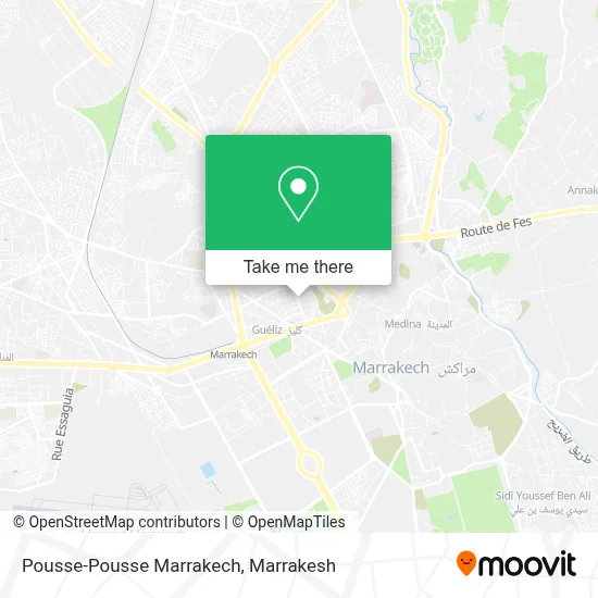 Pousse-Pousse Marrakech map