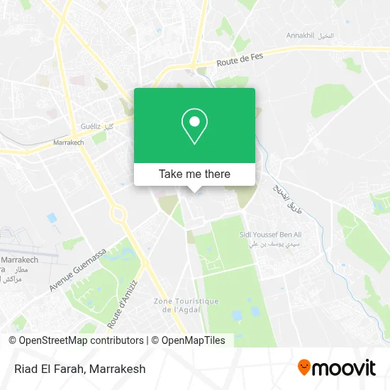 Riad El Farah map
