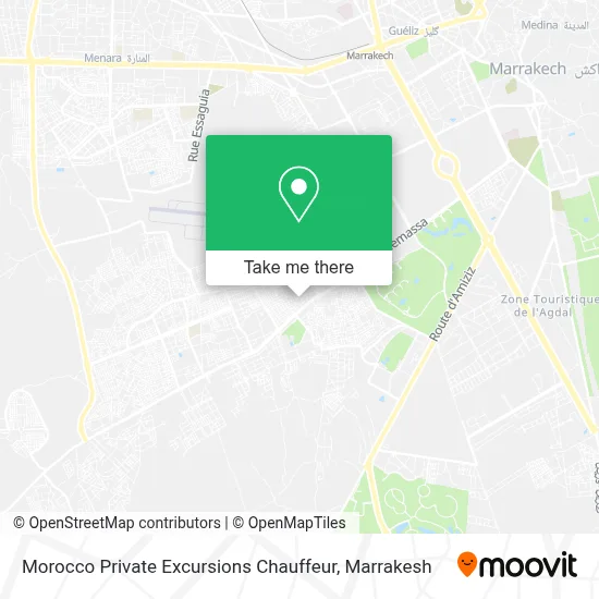 Morocco Private Excursions Chauffeur map