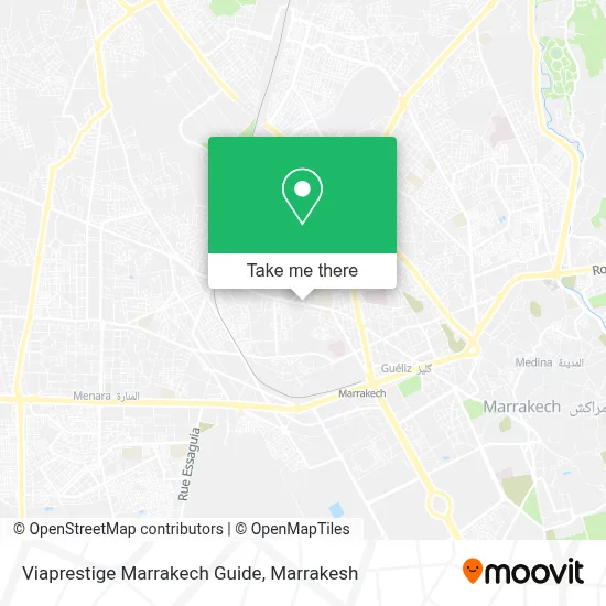 Viaprestige Marrakech Guide map