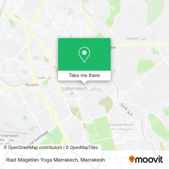 Riad Magellan Yoga Marrakech map