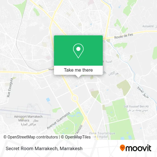 Secret Room Marrakech map