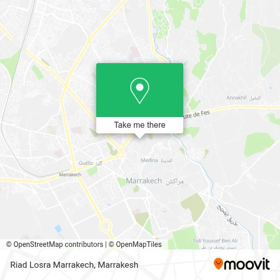 Riad Losra Marrakech map