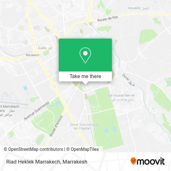 Riad Heklek Marrakech map