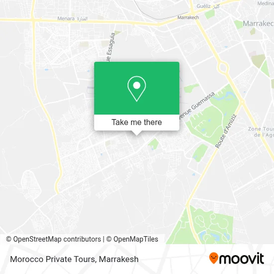 Morocco Private Tours map