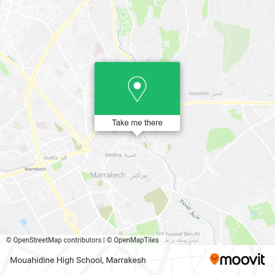 Mouahidine High School map