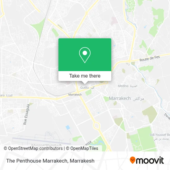 The Penthouse Marrakech map