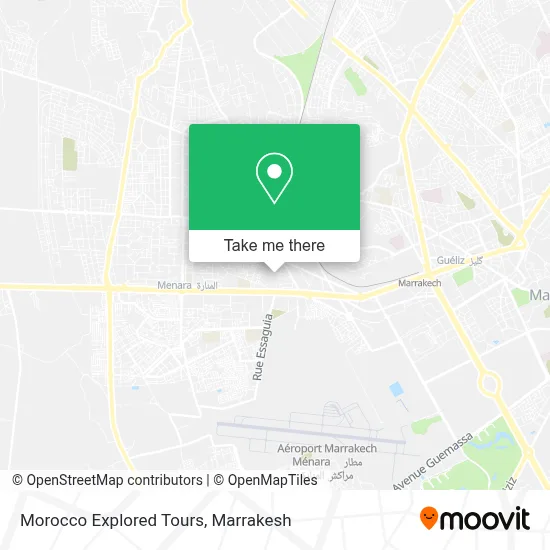 Morocco Explored Tours map