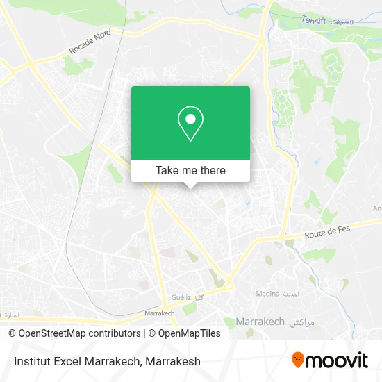 Institut Excel Marrakech map