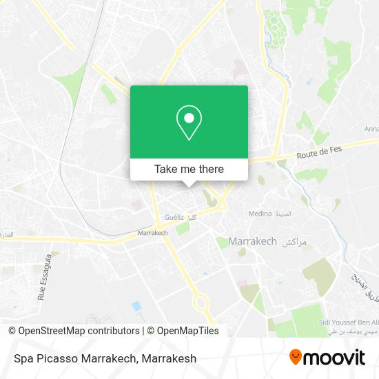 Spa Picasso Marrakech map