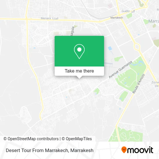 Desert Tour From Marrakech map