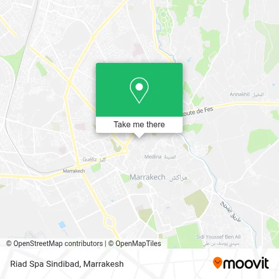 Riad Spa Sindibad map