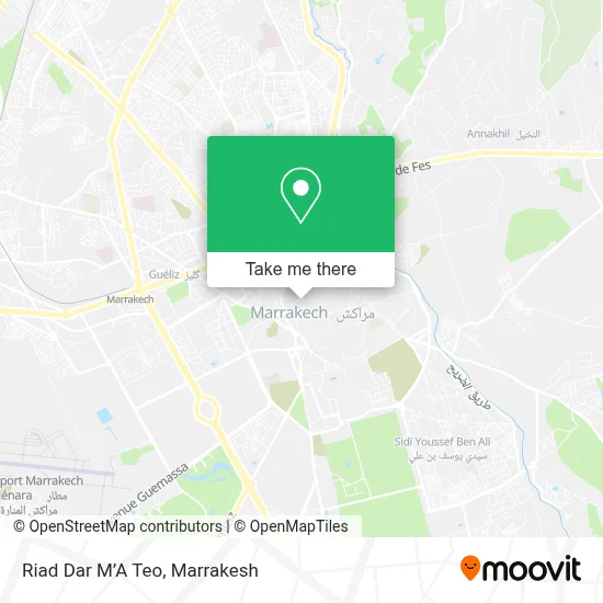 Riad Dar M’A Teo map