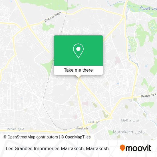 Les Grandes Imprimeries Marrakech map