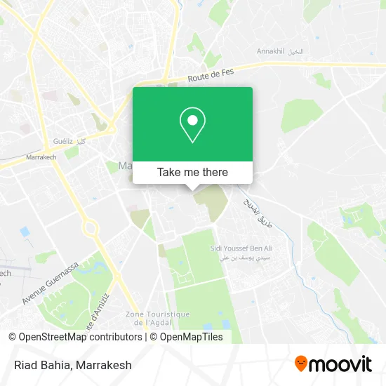 Riad Bahia map
