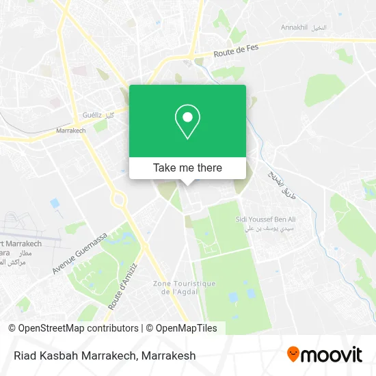 Riad Kasbah Marrakech map