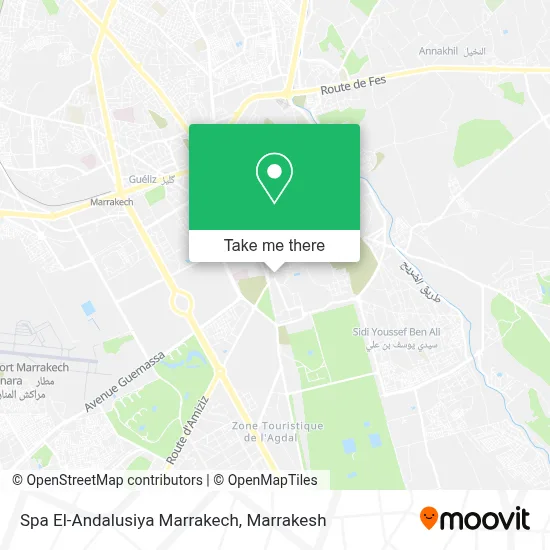 Spa El-Andalusiya Marrakech map