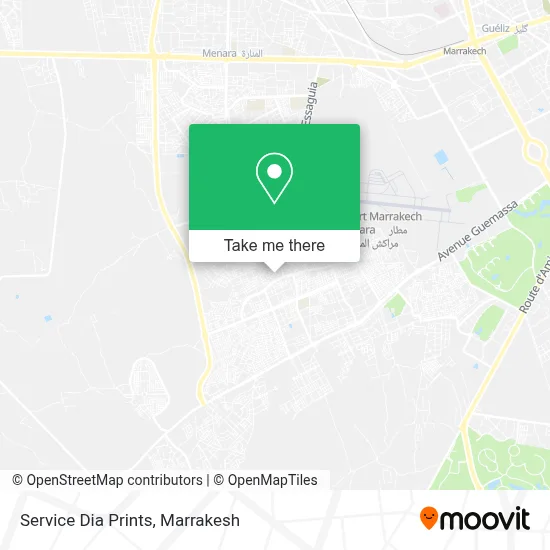 Service Dia Prints map