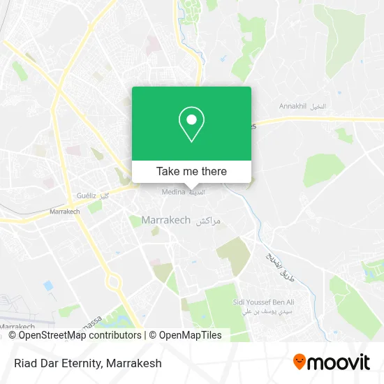 Riad Dar Eternity map