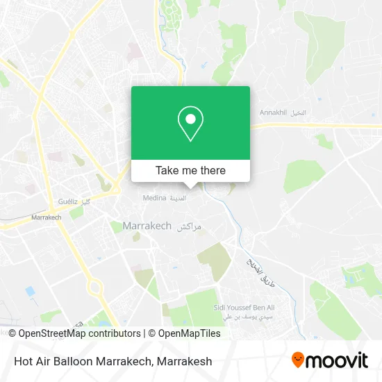 Hot Air Balloon Marrakech map