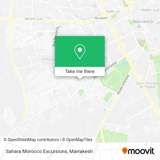 Sahara Morocco Excursions map