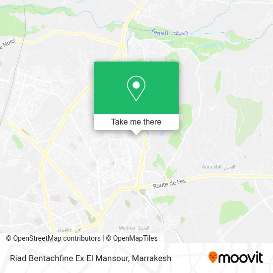 Riad Bentachfine Ex El Mansour map