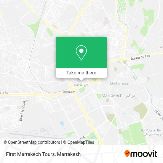 First Marrakech Tours map