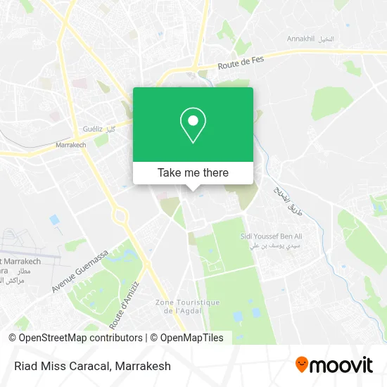 Riad Miss Caracal map