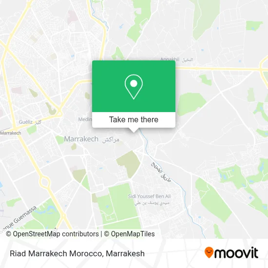 Riad Marrakech Morocco map