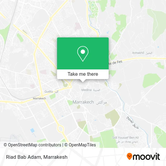 Riad Bab Adam map