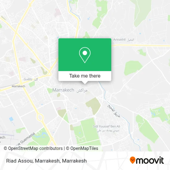 Riad Assou, Marrakesh map