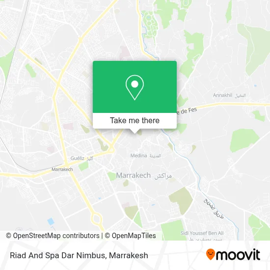 Riad And Spa Dar Nimbus map