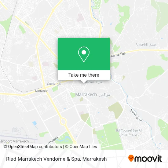 Riad Marrakech Vendome & Spa map