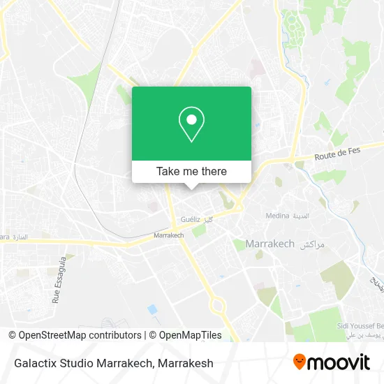 Galactix Studio Marrakech map