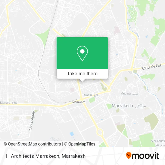 H Architects Marrakech map