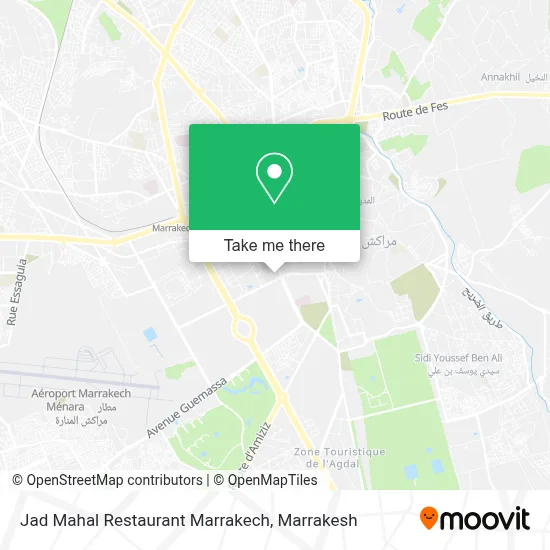 Jad Mahal Restaurant Marrakech map