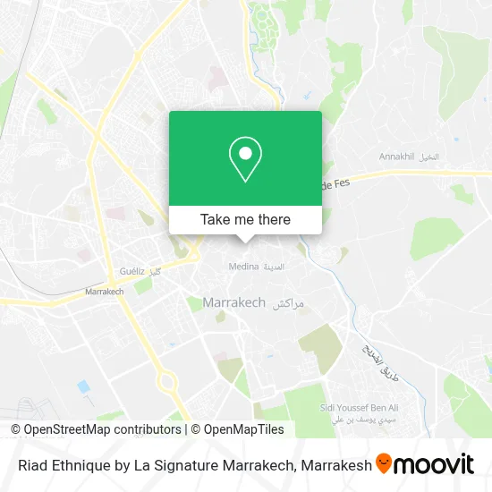 Riad Ethnique by La Signature Marrakech map