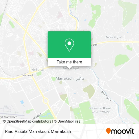 Riad Assala Marrakech map